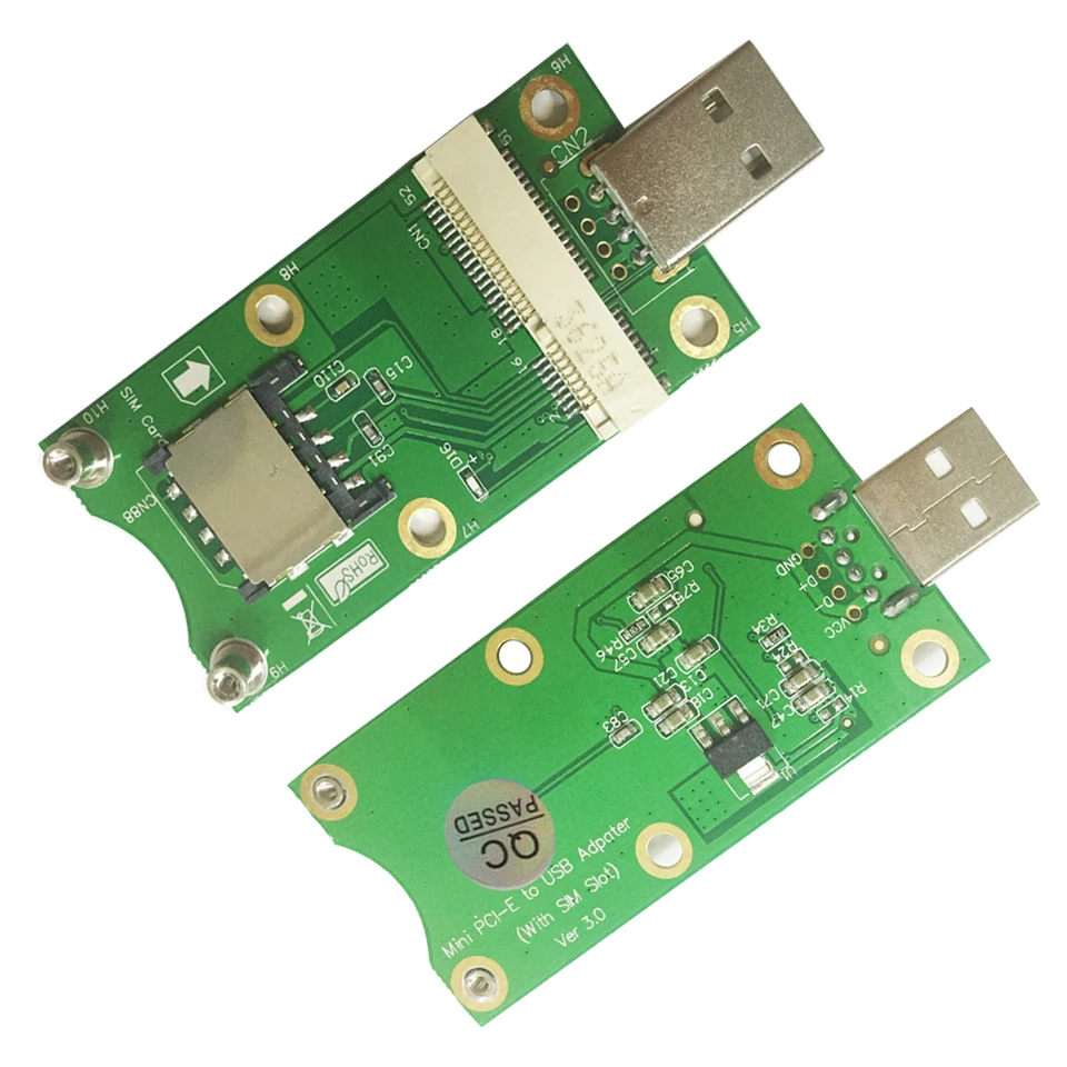 Mini PCI-E na USB adaptér s slotom karty SIM pre modul WWAN/LTE Converts 3G/4G Wireless Mini-Card na USB port