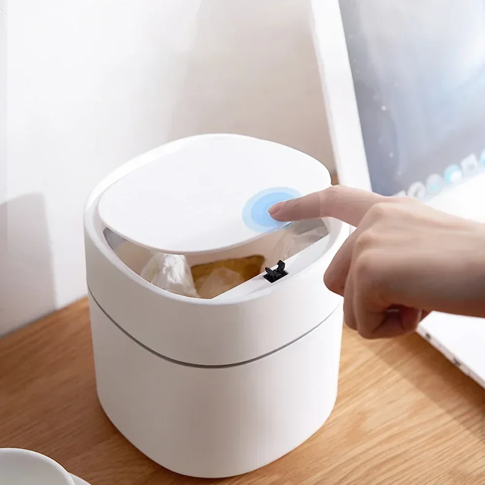 Mini pracovná koša Can Domáce autá Storage vedro s vekom odpadkovi kôš Nordic Style Obývacia izba Kancelária