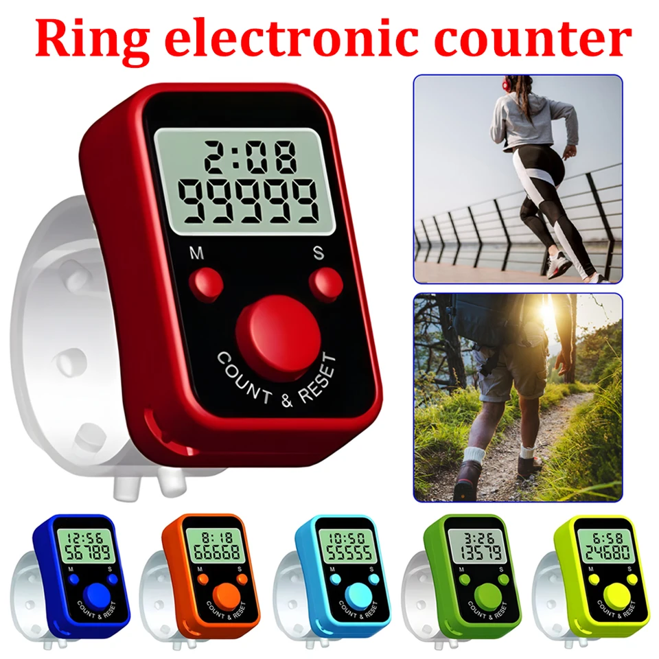 Mini Pray Finger Counter LCD Displej Elektronický zradný počítač Prenosný islamský prsteň pre modlitbu šijací cvičebný šport