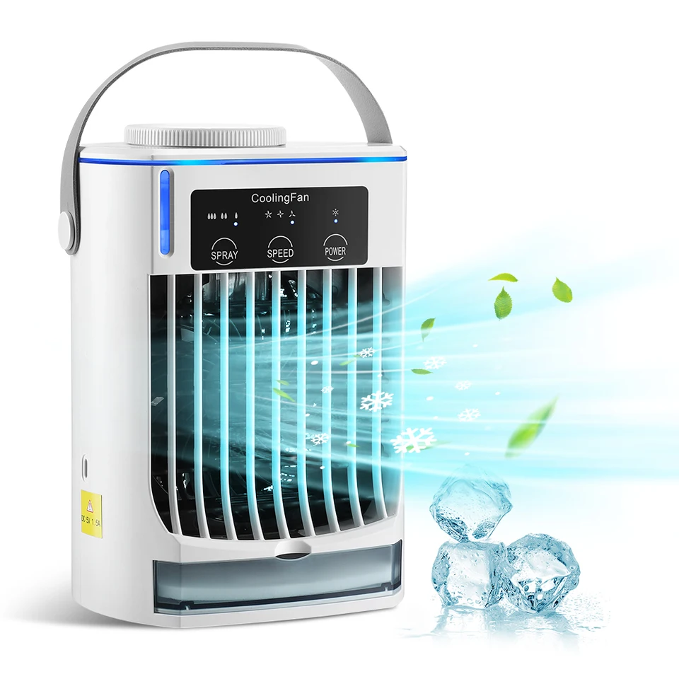 Mini prenosná klimatizácia Vzduchový chladič ventilátor USB Water Chlading ventilátor klimatizácie pre domácu kanceláriu mobilná klimatizácia
