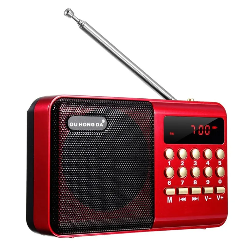 Mini prenosný vreckový počítač K11 Radio Reproduktory USB nabíjateľné digitálne FM TF MP3 Player Reproduktor Multifunkčná teleskopická anténa