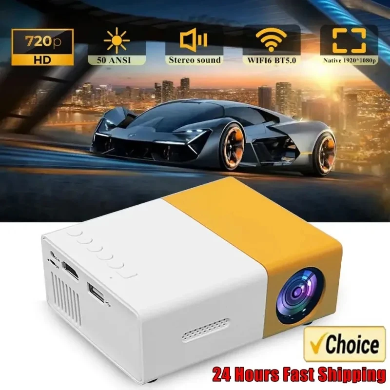 Mini Projetor Led Portátil, YG300, Compatível Com HDMI, USB, TF, Áudio, CASA, Leitor multimídia, Inteligente, Portátil, Viagem,