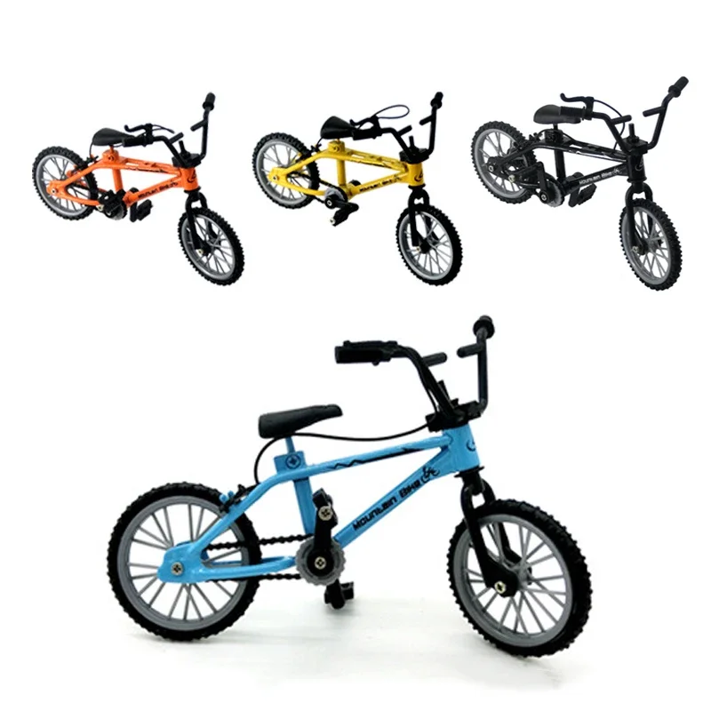 Mini prstové bicykle hračky zliatiny Miniatúrne MTB Model bicyklov DIY kreatívna simulácia horských cyklistov pre deti vzdelávacie darčeky