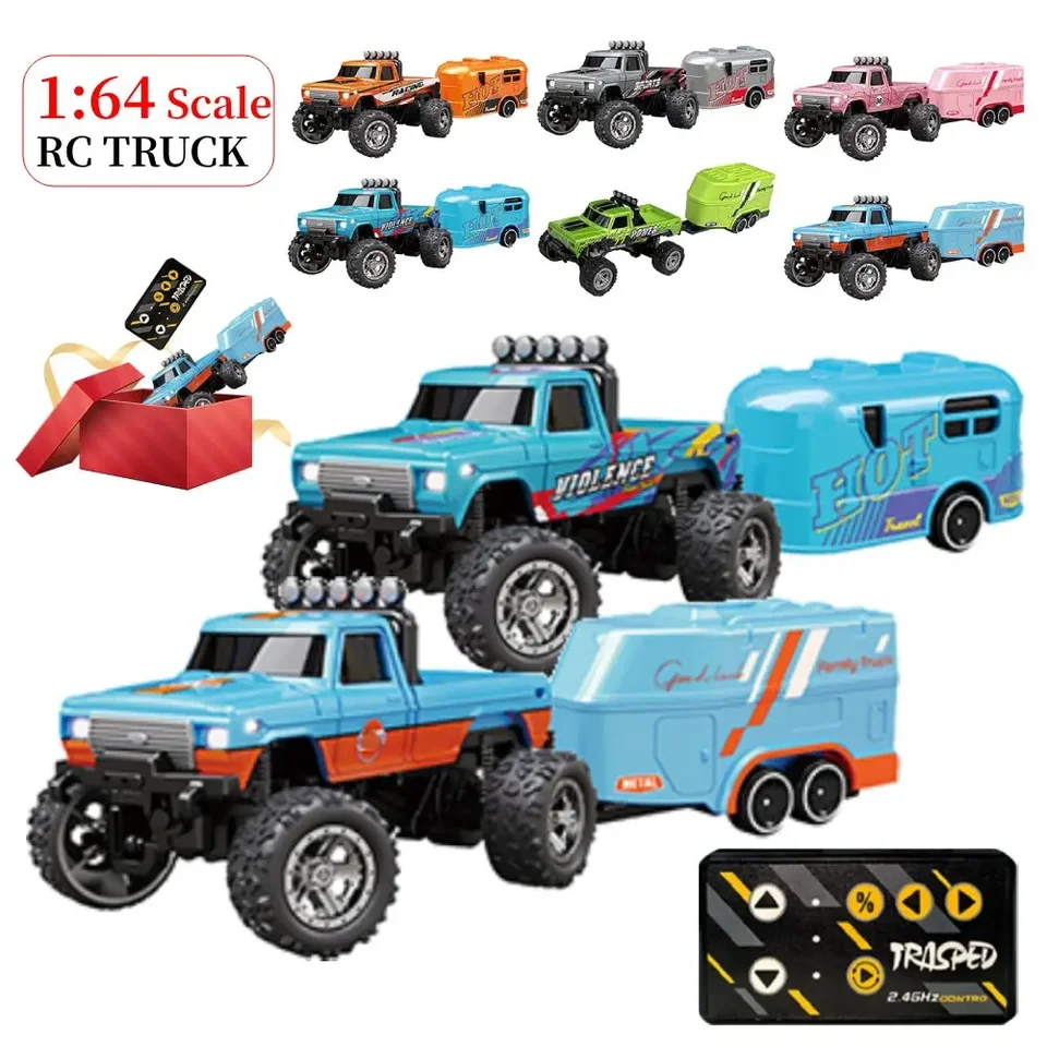 Mini RC Monster Truck 2.4 GHz Diaľkové ovládanie diaľkového ovládania nákladného vozidla USB-C Nabíjateľné nastaviteľné nastaviteľné/riadenie detských hračiek Darček
