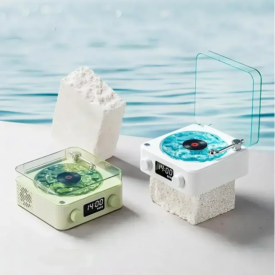 Mini retro biely hluk Bluetooth reproduktor prenosný vintage spánkový pomoc bluetooth reproduktor subwoofer s RGB svetlom podpory TF karta