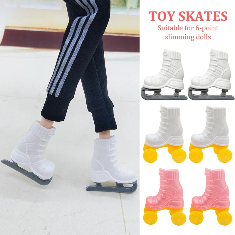 Mini Roller Skate Fancy Doll Shoes Hračky pre dievčatá Dievčatá Dievčatá Hray Roller Play House House Doll Adsule Doplnky vianočný darček Dekoratívne
