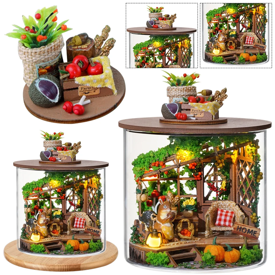 Mini ručne vyrábaný dom pre bábiky Drevené 3D puzzle montážne súprava