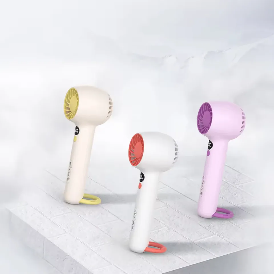 Mini ručný ventilátor USB prenosný tichý nabíjateľný vzduchový chladiaci ventilátor Vzduchový chladič CARABINER OUTDOORE TRAPTION LED DIGITÁLNE DIGITÁLNE