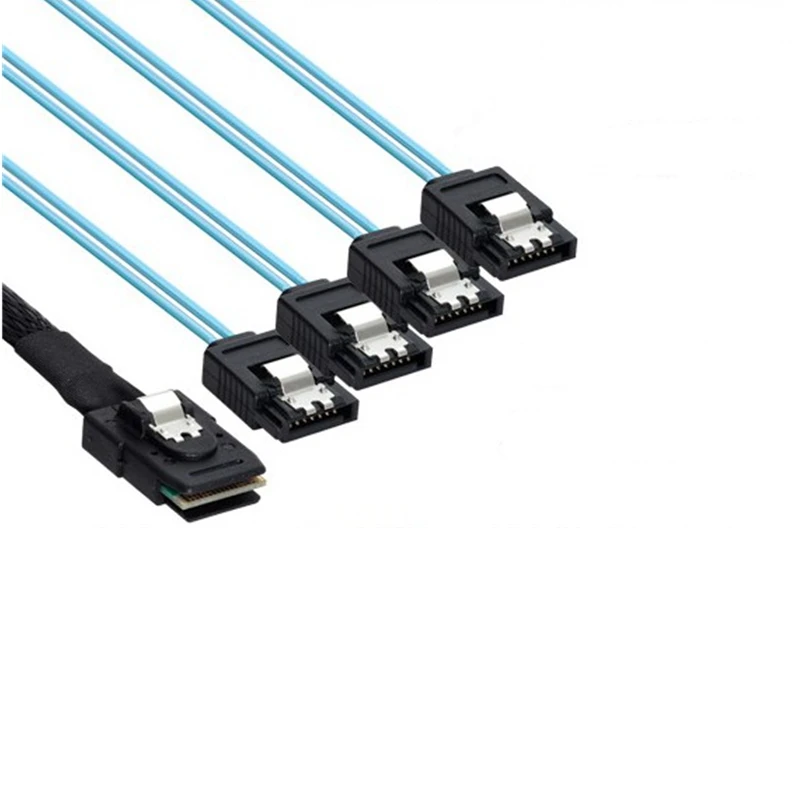 MINI SAS 36P SFF-8087 až 4 SFF-8482 Konektory s napájacím káblom SATA 0,5 m 1 m, ktoré sú v súlade so špecifikáciou SATA II
