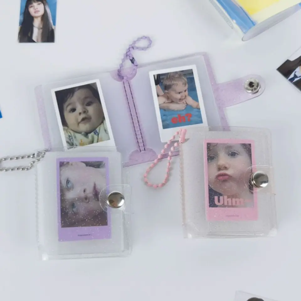 Mini Small Album 1-palcový 2-palcový album albumu hlavy albumu s albumom Keychain pár