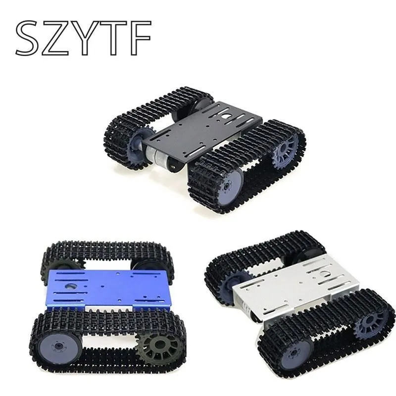 MINI T101 SMART Robot Tank Sledovaný platforma s automobilom s motorom 33 GB-520 pre Arduino DIY Robot Toy Part