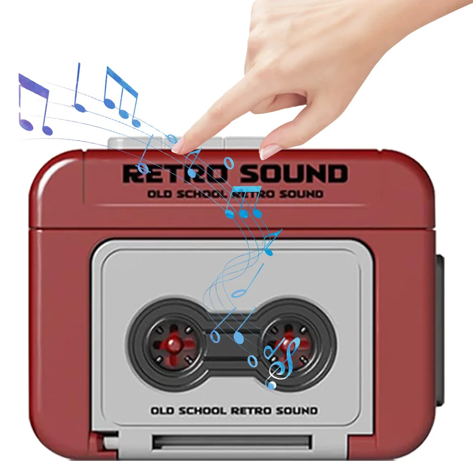 MINI TAPE TAPECORDOBER KEYCHAIN ​​BATÉRA OPATNENÝ VINTAGE TAPE TAPEBORODER KEDYCHAIN ​​KEDYCHAIN ​​PREJEKTU