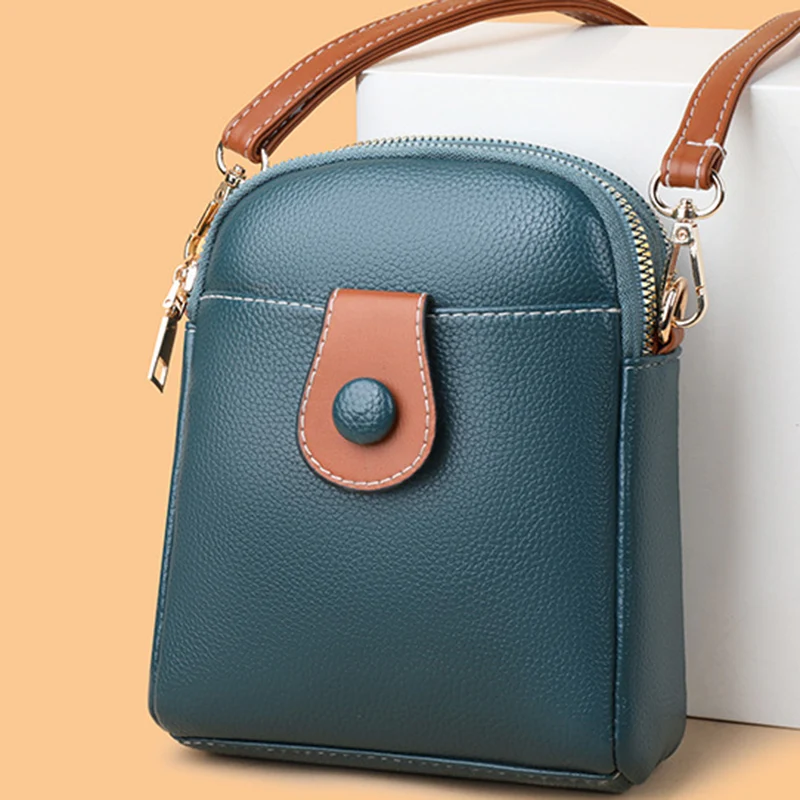 Mini telefónne tašky pre ženy Vysoko kvalitné kožené kožené crossbody tašky móda nová satchel kabelka kabelka nákupná taška Bolsa