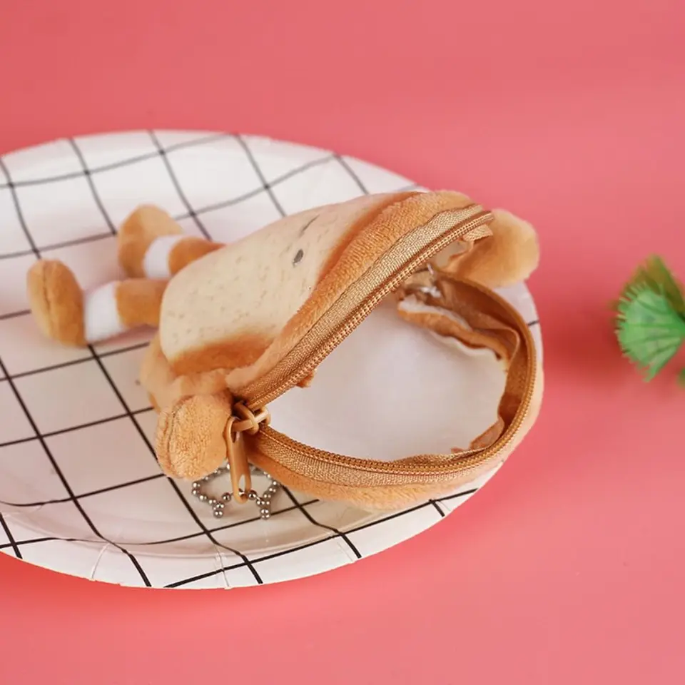 Mini Toast Plys Coin Capere Cute Cytle Pendant Small Kid Peňaženka Klávesová taška Storage vrecko plyš Malé tašky Deti