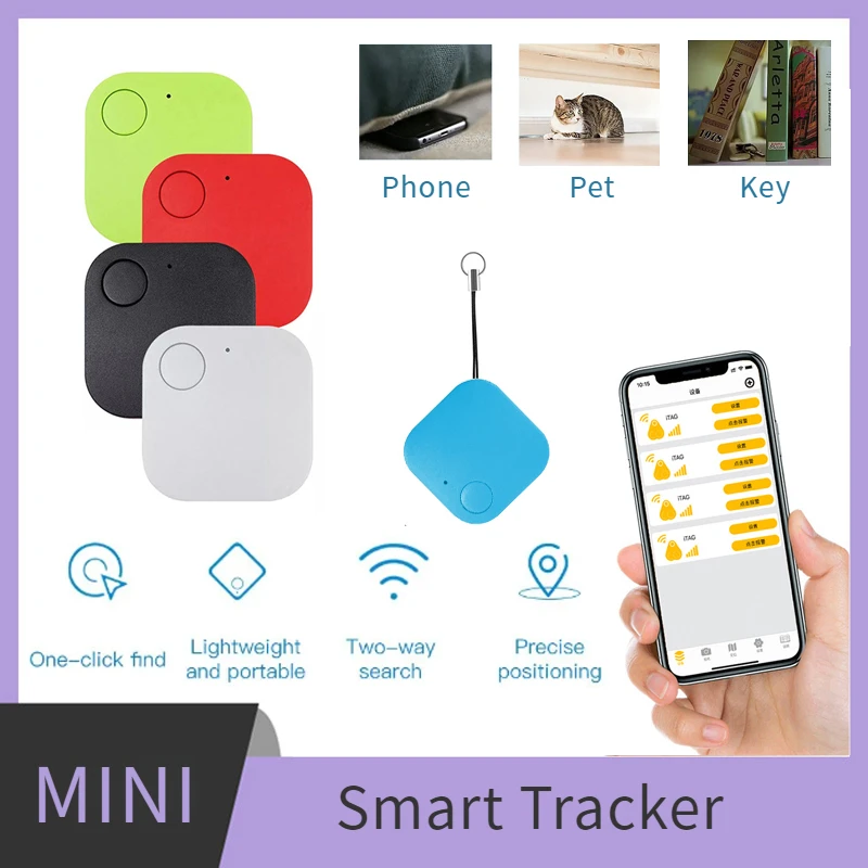 Mini Trackzt Bluetooth 5.0 Umiestnenie značky Anti-Lost Zariadenie Round Pet Kids Detská taška Poloha Tracking Tracking Smart Finder Locator