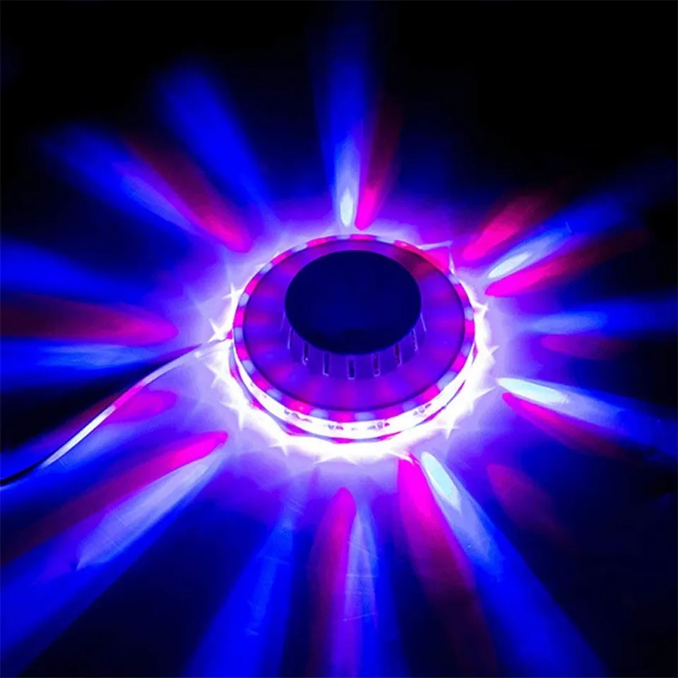 Mini UFO 48 LED LED strobe scéna Light hlasové ovládanie Viacfarebné otáčanie disco osvetlení na Vianoce KTV pozadie nástenné svetlo