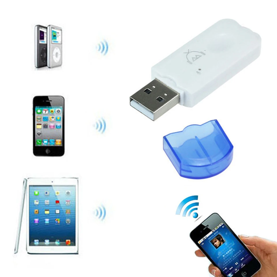 MINI USB Bluetooth kompatibilný stereofónny hudobný prijímač bezdrôtový zvukový adaptér Dongle Kit s mikrofónom pre reproduktor pre telefón
