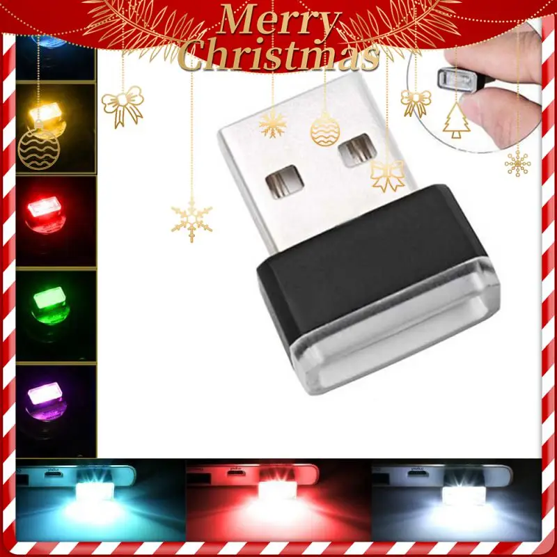 Mini USB LED auto Light Light Ambient Night Light Dekoratívna neónová lampa Auto interiér atmosféra núdzové PC mobilné nabíjanie energie