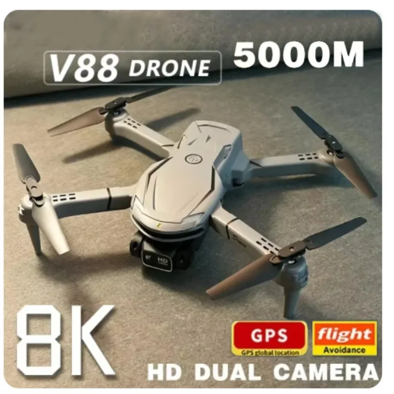 Mini V88 Profesionálny dron 8k vysoké rozlíšenie Aerial Photography 5G GPS diaľkové ovládanie lietadla Quadcopter hračky
