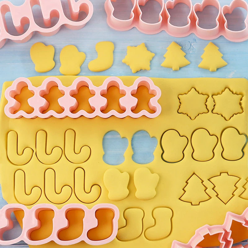 Mini vianočné cookie Cutters pečiatka vianočné stromy perník