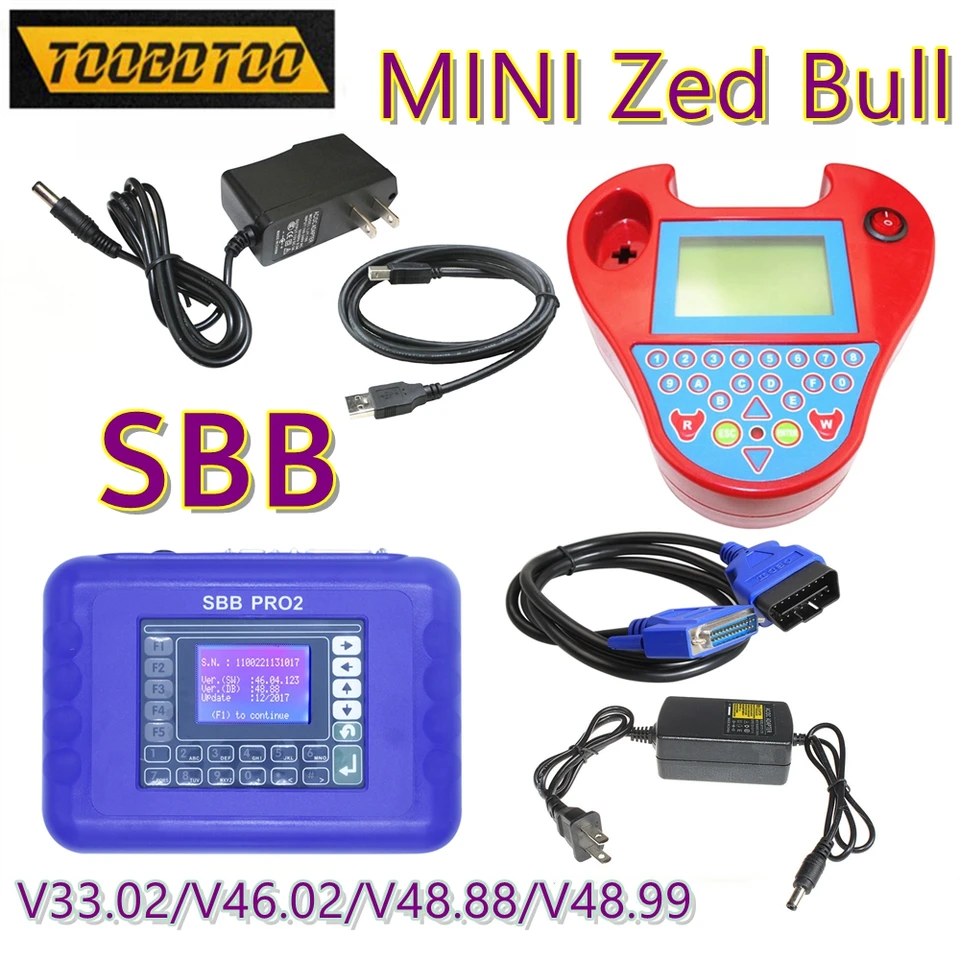 Mini Zed Bull Top Professional Silca SBB V33.02 Automatické kľúčové programátor Multi-Langauge SBB Car Key Programátor V48.88 Doprava zdarma