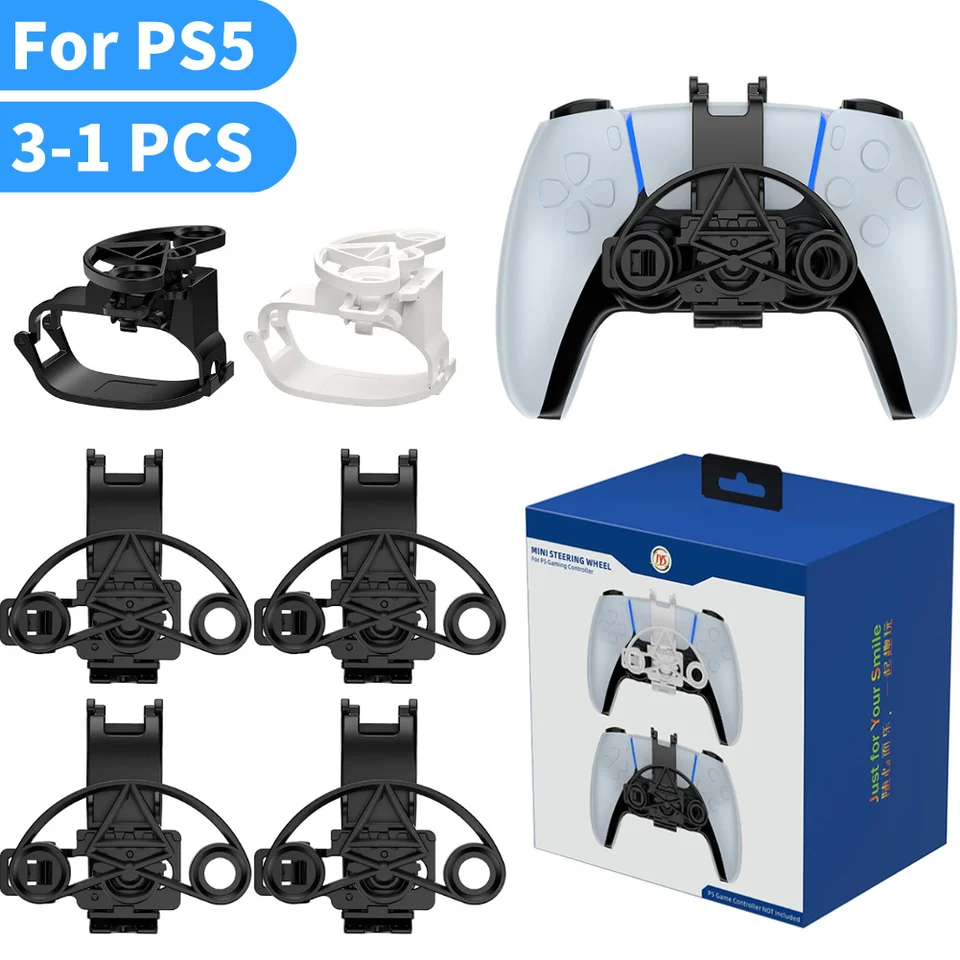 Mini závodné koleso pre Sony PS5 Game Controller 3D tlačové pretekárske hry Výmena volantu, aby sa zvýšila herný zážitok