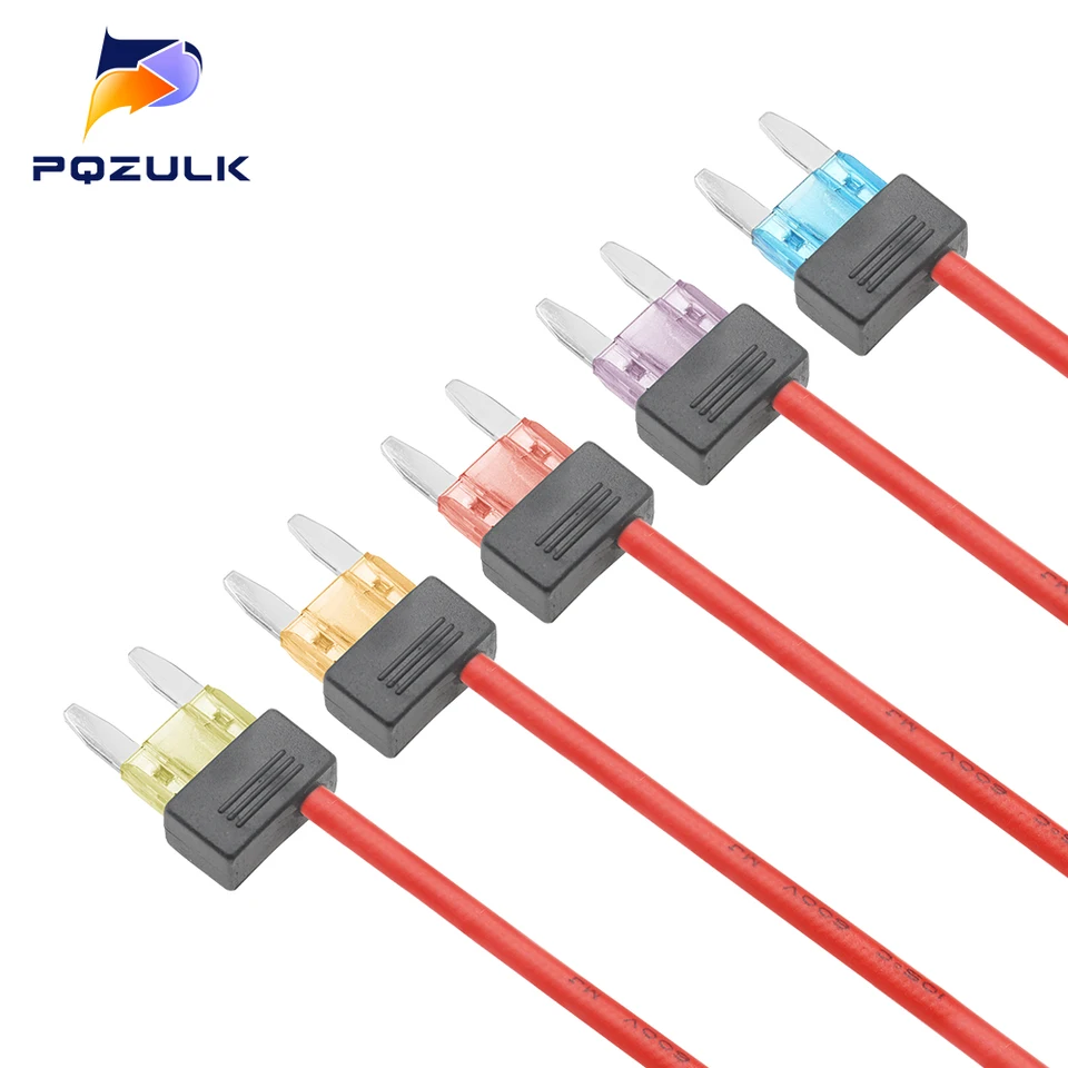 Mini štandardný držiak poistky automobilu 16awg pridať adaptér adaptér Atp Apm Blade poistka 3a 10a 10a 15a 20a