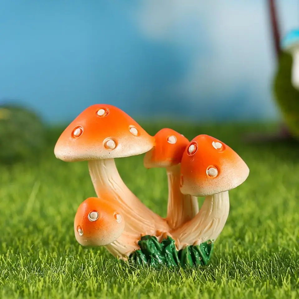 Mini živici huby víla figurín falošné huby miniatúry mikro krajiny záhradný trávnik terasa bonsai DIY Dollouse Ornament