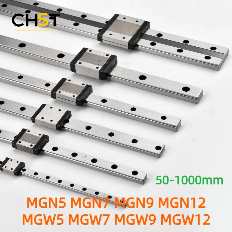 Miniatúrna mgn5 mgn7 mgn9 mgn12 1pcs lineárna vodiaci koľajnica + vozidlo 2pcs 50 150 250 350 500 80 mm 3D tlačiareň Presnosť lekárskeho stroja