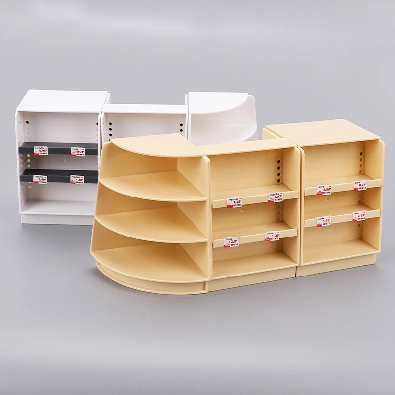 Miniatúrny supermarket Prázdne police Mini displej stojan na stojanový stojan model hračky dekorácie Dollouse