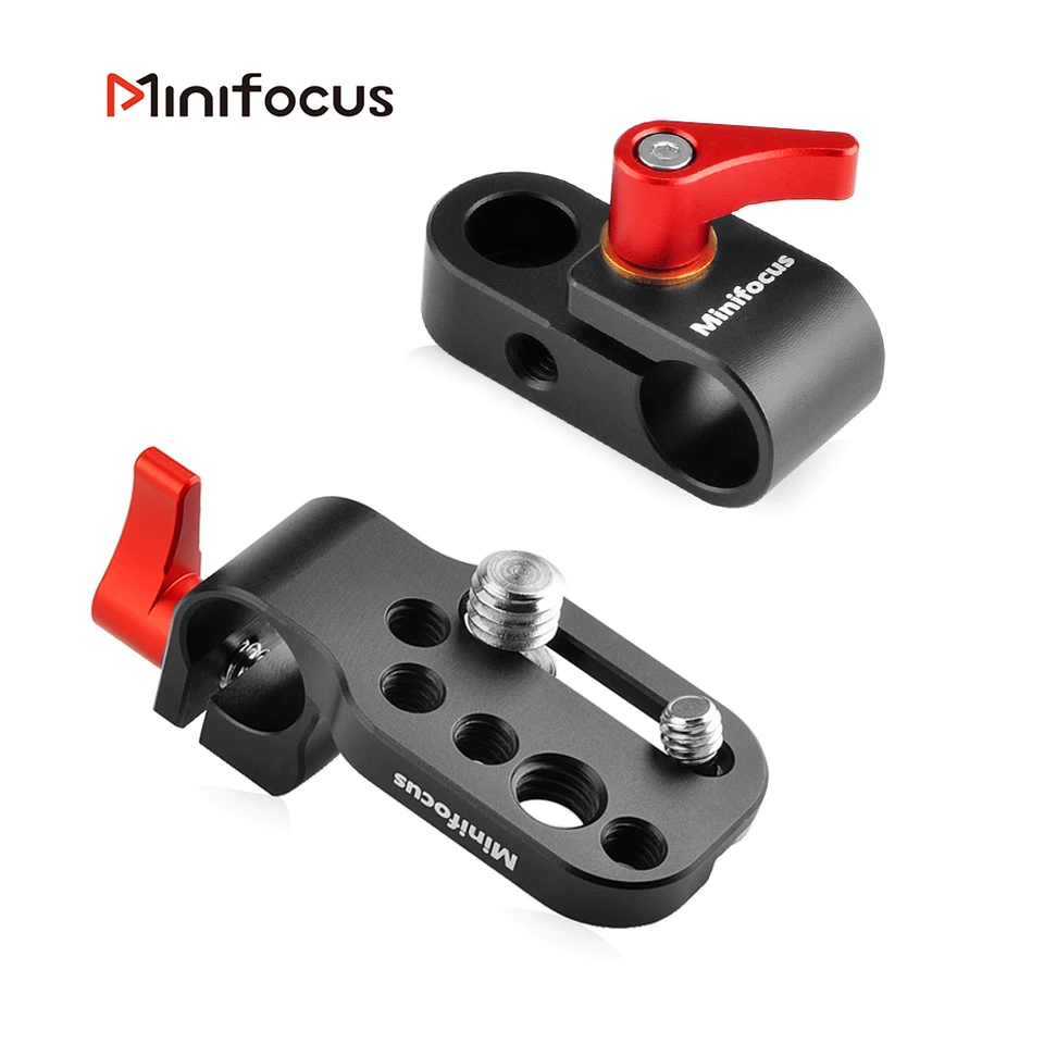Minifocus 15 mm svorka s jednou tyčou s 1/4 závitového skrutkového otvoru pre monitor fotoaparátu DSLR Cage Plave Ruck Rukovi