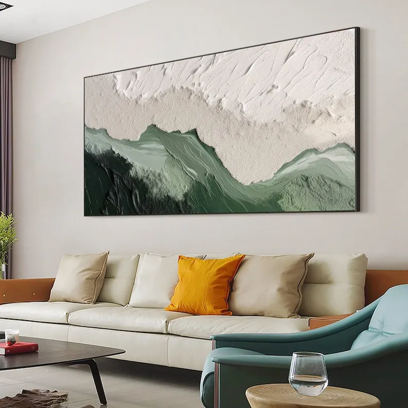 Minimalistická pláž abstraktná tlač veľkú nástennú nástennú maľbu textúru Ocean Wall Decor Decor Moderná obývacia izba Art Domov dekor maľba plátno