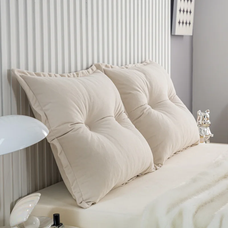 Minimalistický dvojpustný obdĺžnikový nočný vankúš na posteli vankúšová spálňa Tatami Veľký chrbtový vankúš Soft
