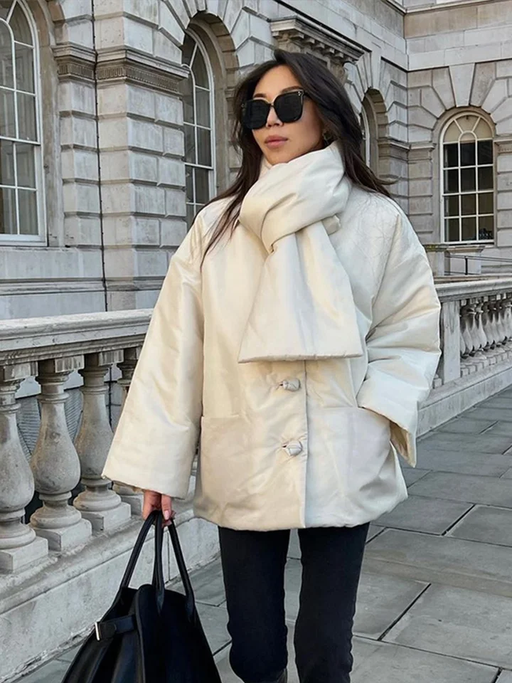 Minimalizmus čalúnenie Ženské bunda O-krk na plné rukávy Single Breasted Ženské bundy 2024 Jeseň Winter High Street Solid Lady Coat