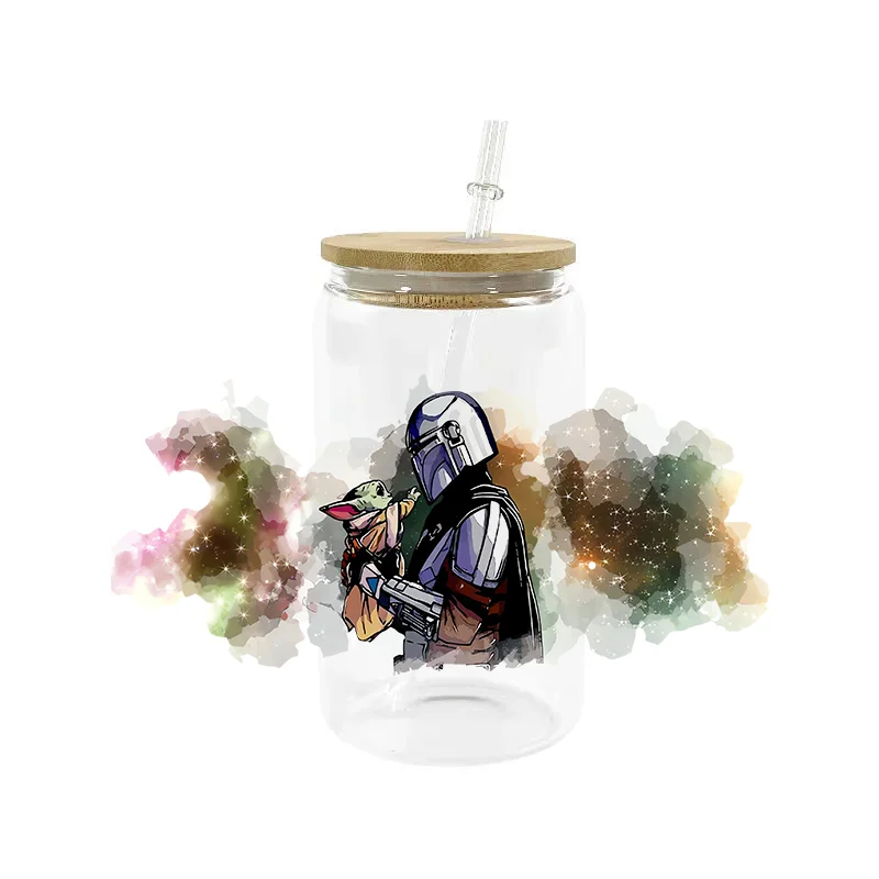 MINISO 3D karikatúra ELF STANCER 16OZ UV DTF CUP OBRAZOVANIE PREVÁDZKY STRECKY KARTOBY NAPATLA Vlastné logo DIY Nálepka hrnčeka