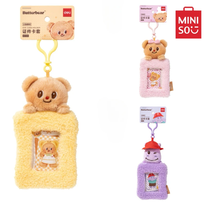 Miniso Butterbear ID Card Držiteľ študentské jedlo Autobus a metro cestovanie prenosné roztomilé karikatúra detská hračka vianočný darček