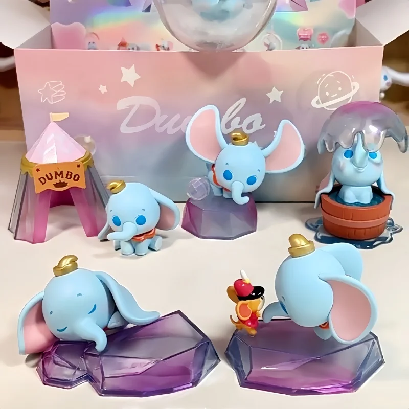 Miniso Disney Blind Box Dumbo Daytime Illusion Series Anime Periférne postavy Trendy roztomilé garážové súpravy Desktop
