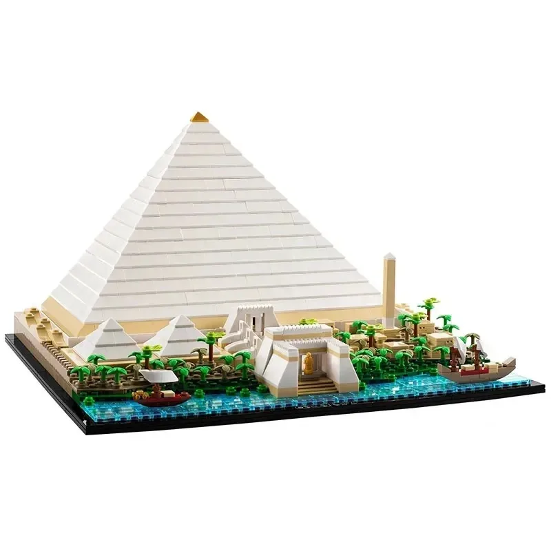 Miniso Disney Classic 21058 Veľká pyramída modelu Giza City City Architecture View Building Blocks Set zostavená darček pre hračky
