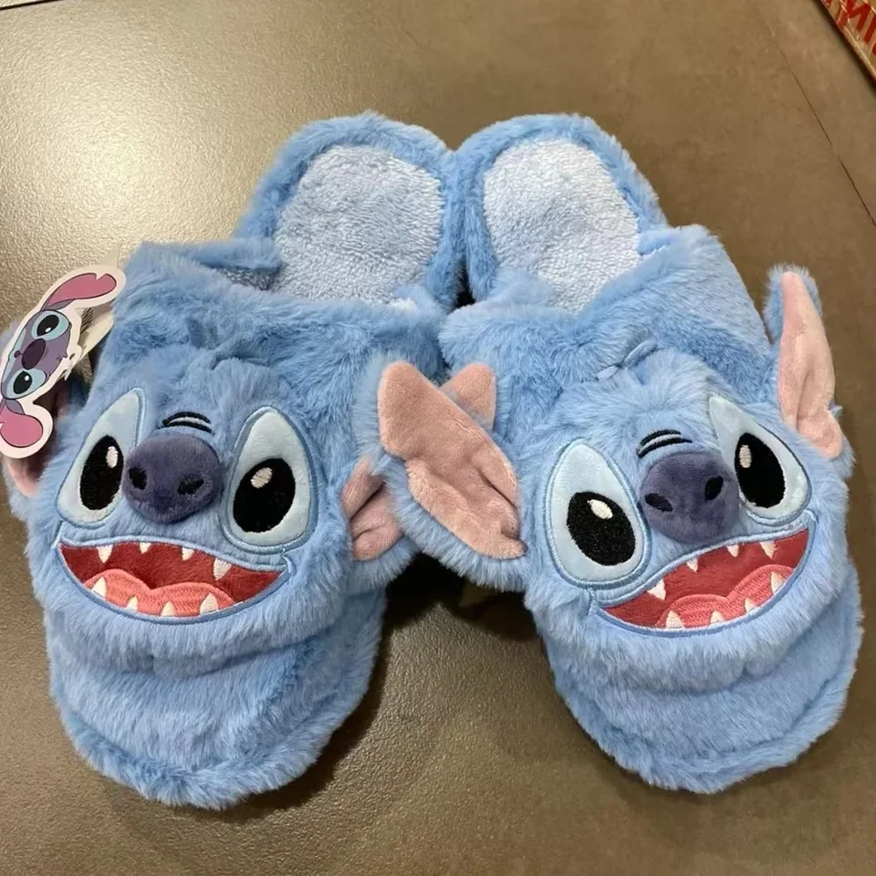 Miniso Disney Lilo & Stitch Dámske bavlnené papuče Pánske domáce topánky Zimné anime postava roztomilé teplé topánky pre páry darčeky