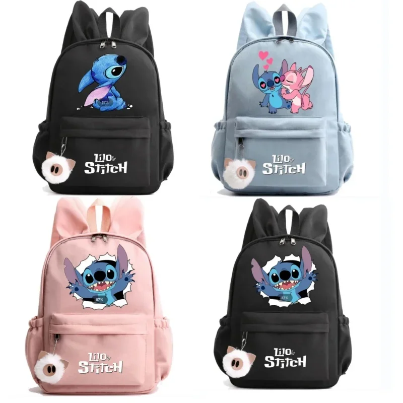 Miniso Disney Lilo Stitch Batoh pre dievčenský chlapec Študent Teenager Deti Rucksnack Women Kawaii Kartoon School Bag Mochila