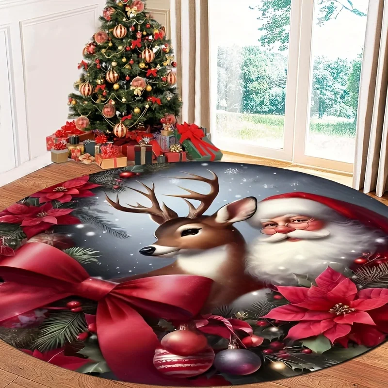 Miniso Disney Santa Reindeer Vianočné kobelné koberec mäkký podlahový podlahový podlahový obývacia izba Spál