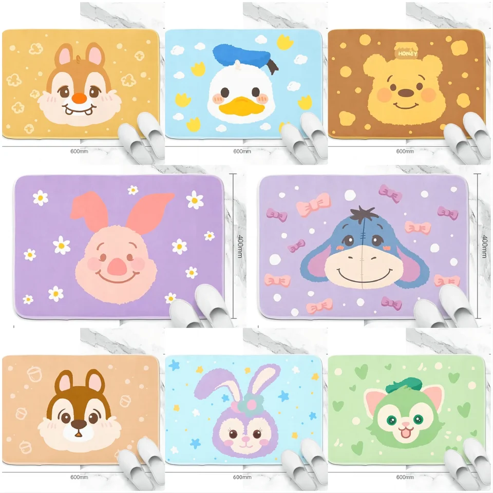 Miniso Disney Winnie the Pú non Slip Super Absornt Door Mat Diatom Mud koberec pre domácu výzdobu