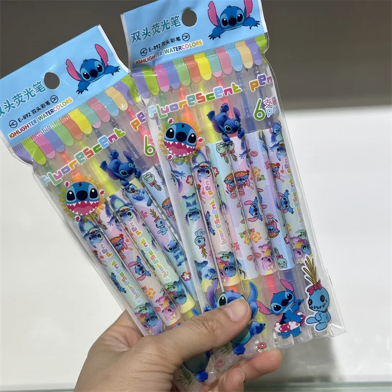 Miniso dvojhlavý zvýrazňovač 12ks steh kuromi kawaii graffiti študentské kancelárske potreby deti maľba študentské narodeniny darčeky