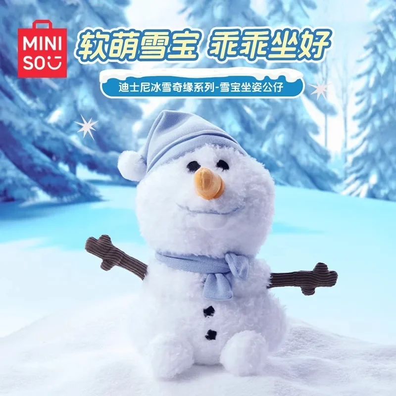 MINISO HOT PREDAJ AUTHENTIC DISNEY FROZEN OLAF SETLE SITLE PLUSH DOLL Super roztomilý roztomilý pohodlný snehuliak vianočná hračka darček