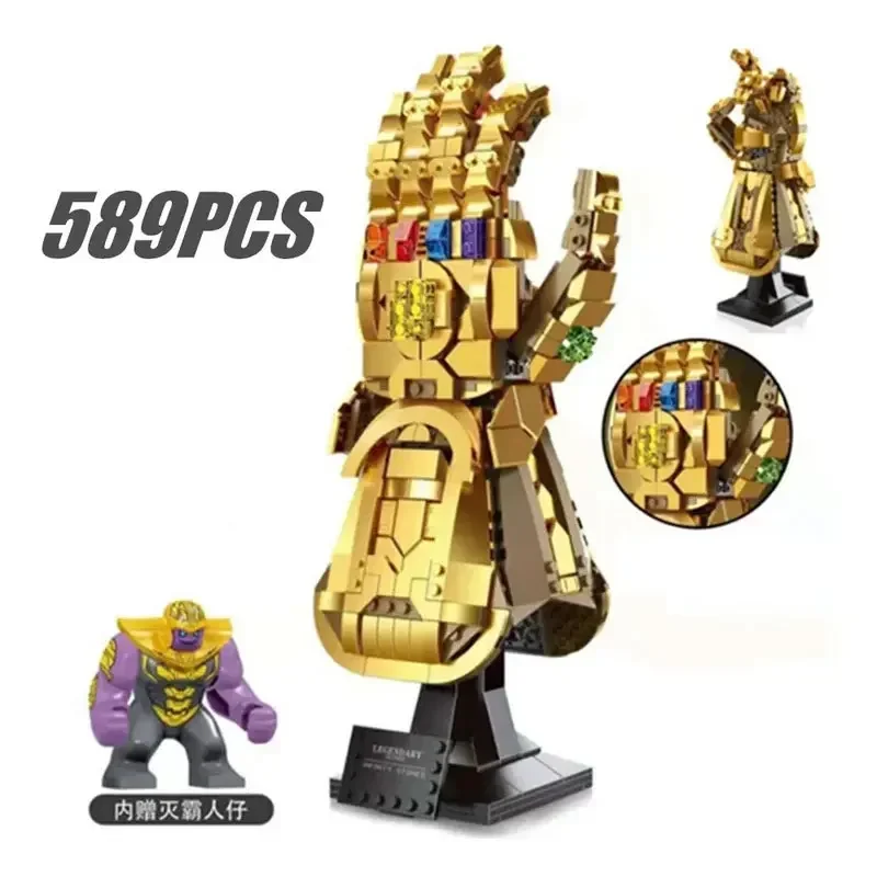 Miniso Marvel Infinity Gauntlet 76191 stavebné bloky Thanos Gauntlet Ruka