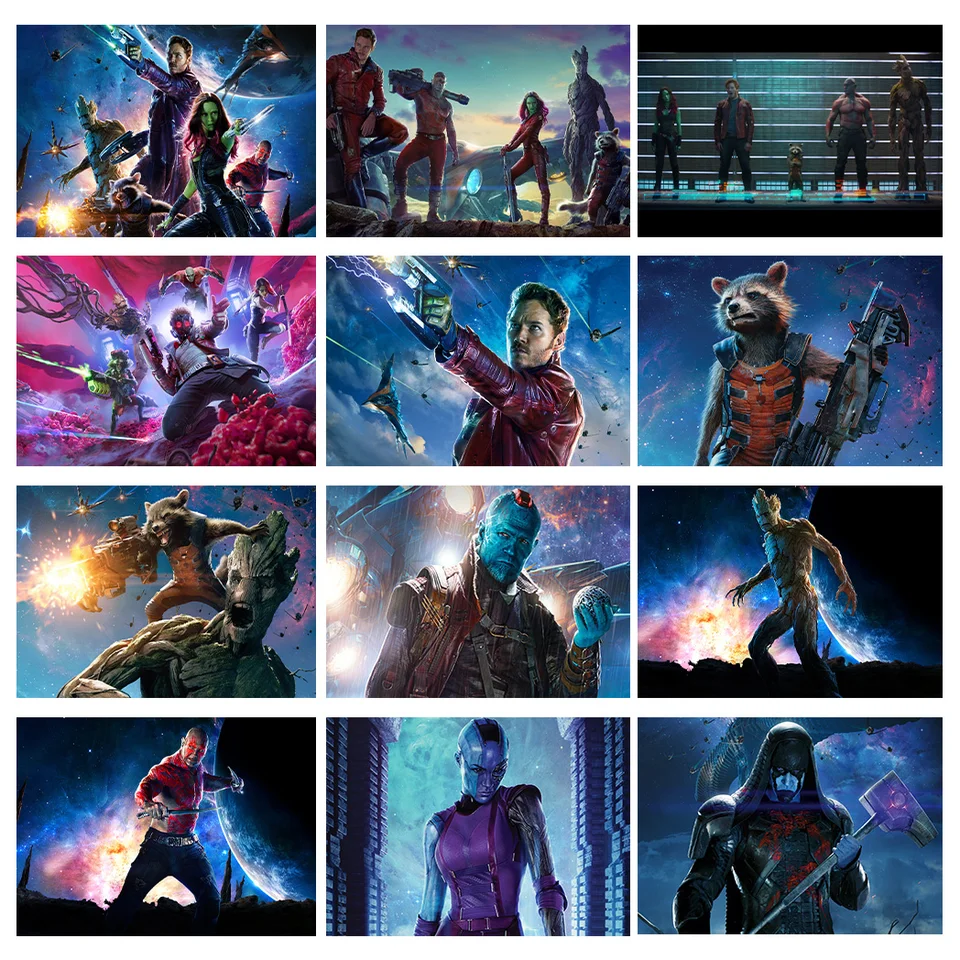 Miniso Marvel's Guardians of the Galaxy Wall Art Plagáty všestranné domáce dekorácie pre rôzne miestnosti superhrdinové plátno maľba