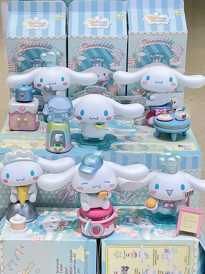 Miniso originálne Sanrio Cinnamoroll Cooking House Series Series Blind Box Zbierka Ozdob Ozdob