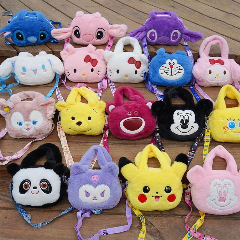Miniso plyšový batoh kawaii plyšová taška s veľkou kapacitou mäkká výplň detská taška na kabelku vianočný darček
