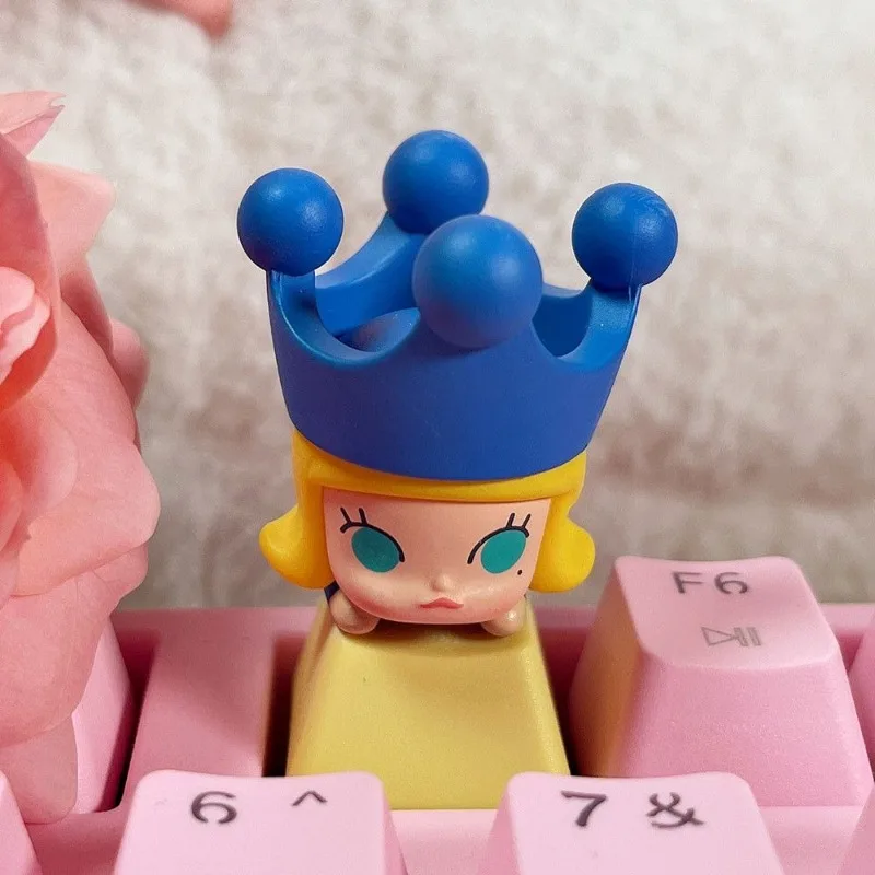 Miniso Pop Mart Crown Molly Series Mechanical Keyboard Single Keycap Ornament Gift