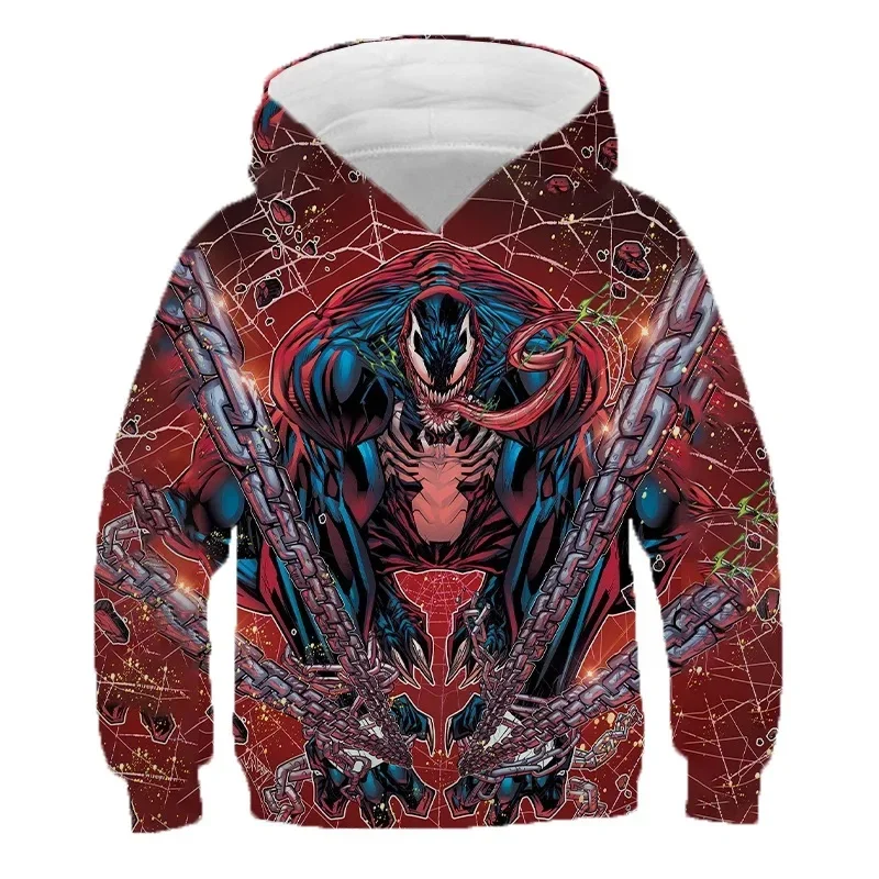 Miniso Pánske mikiny Venom Pullover 3D tlačené Marvel Hoodie Autumn Casual Pánska kapucňa s nadmernou módou pánske oblečenie